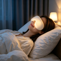 Masque oculaire intelligent pour le sommeil avec compresse chaude et froide et lumière de réveil 3-en-1, masque oculaire rechargeable pour l'aide au sommeil, le soulagement des migraines et des gonflements