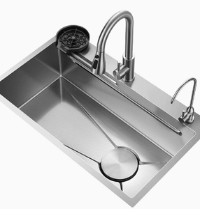 Évier de cuisine en acier inoxydable à cuve unique léger - Product Image 5