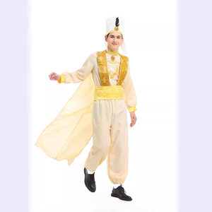 Halloween Adult Lantern Prince <strong>Aladdin</strong> <strong>Clothes</strong> Show Animation Stage Costume 100% Polyester Huayi Brand Supports ODM &amp; OEM - Product Image 4