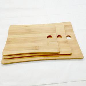 Tabla de Cortar de Bambú Rectangular con Orificio, Juego de Tablas de Cortar para Cocina - Product Image 1