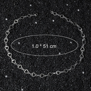 Collar de Cadena con Forma de Corazón de Acero Inoxidable, Diseño Personalizado de Hiphop, Collares Unisex de Moda, Joyería al por Mayor - Product Image 5