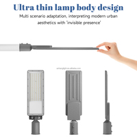 Éclairage public extérieur étanche IP65 à haute luminosité 50W 100W 150W 200W Boîtier en aluminium moulé sous pression Lampe de rue à LED