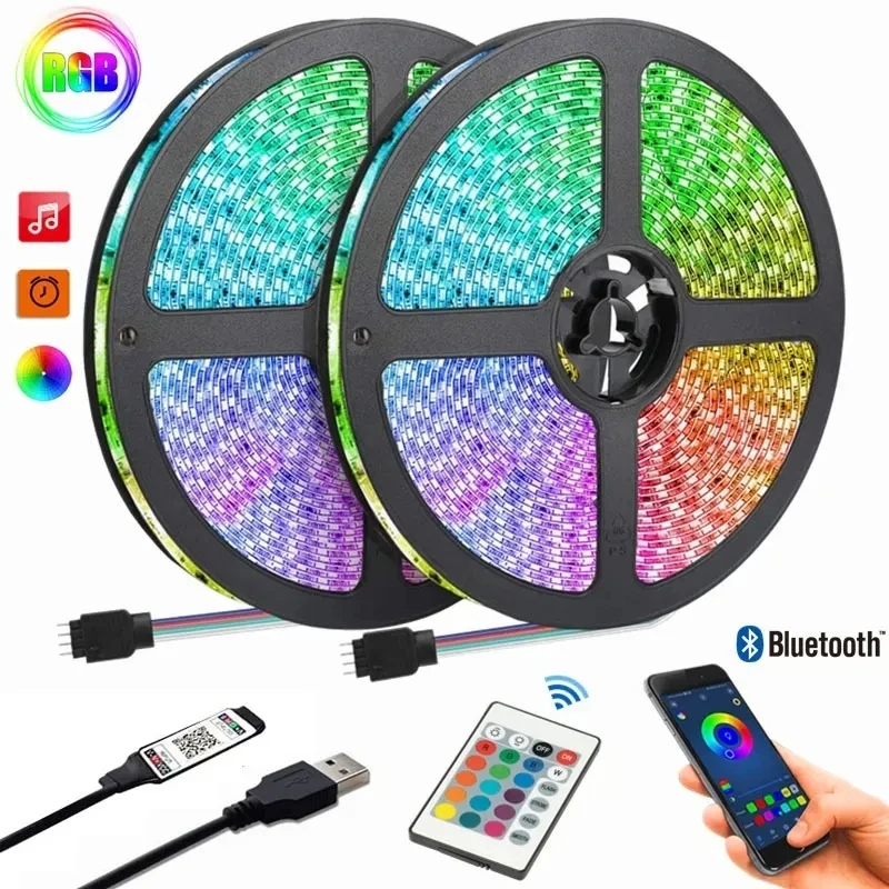 USB 5V Flexible Lighting Set Led Strips 5050 Streifen Licht TV Backlight Kit RGB Smart Lights for Home Decoration
