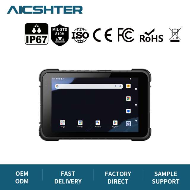 IP67 Industrial Rugged Tablet 8 Inch Android 14 MIL-STD-810H Waterproof Dustproof High Brightness 4G LTE GPS NFC Active Stylus