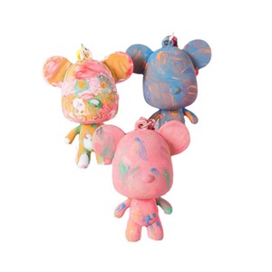 Kit de llavero de oso líquido DIY, manualidad para niños, forma 3D pintable, regalo portátil para niños - Product Image 5