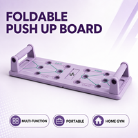 Planche de musculation pliable multifonctionnelle portable pour entraînement de force du haut du corps, couleur violet clair, vente en gros