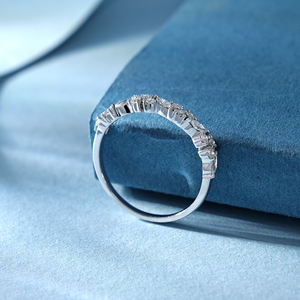 Anillo de Joyería Fina de Lujo para Boda, Clásico, con Diamante Natural de Corte Marquesa, Oro Blanco Sólido de 18K, Personalizado, Entrega Rápida Diaria - Product Image 5