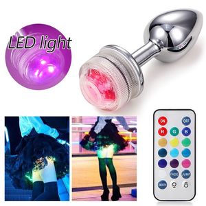 <span class=keywords><strong>Plug</strong></span> Anale LED con Telecomando, Massaggiatore Prostatico, <span class=keywords><strong>Plug</strong></span> Anale Luminoso al Buio per Coppie - Product Image 3