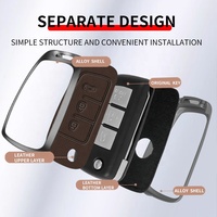 Spot Product Metal Car Key Case Couverture en cuir avec logo de voiture personnalisé Kechain