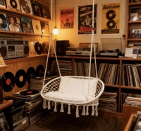 Vente en gros de meubles d'extérieur modernes, chaise suspendue en tissu MACRAME tissé à la main pour 1 personne