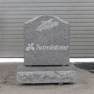 Новый дизайн, надгробие в американском стиле, резной камень, вертикальный серый гранитный камень