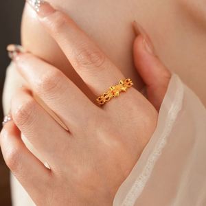 Anillo Gold Electroplated Zircon Pattern Flower <b>Rings</b> for Women Gold Plated <b>Adjustable</b> <b>Ring</b> Retro Court Style Zircon Flower <b>Ring</b> - Product Image 3