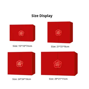 Caja de Regalo Cuadrada/Rectangular de Cartón con Laminado Mate y Logotipo Personalizable de Alta Gama para Cumpleaños y Día de San Valentín - Product Image 4