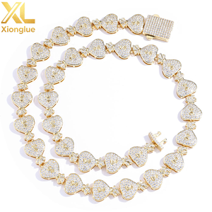<b>Iced</b> <b>Out</b> Jewelry Shiny Diamond Link for Women White Gold Plated Brass Micro Pave Zircon Money Bag <b>Chain</b> Necklace for Gift - Product Image 1