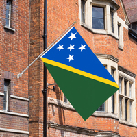 Drapeau personnalisé des Îles Salomon 3x5 pieds, double face, 3 plis, 90x150cm, bannière nationale, vente en gros, faible MOQ, élection, conception gratuite, directement de l'usine