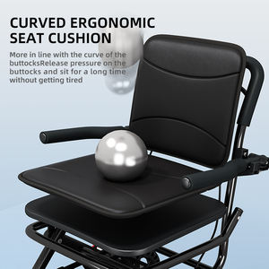 Silla de ruedas eléctrica plegable portátil reclinable y automática para discapacitados silla de ruedas de acero con asiento operado manualmente - Product Image 6