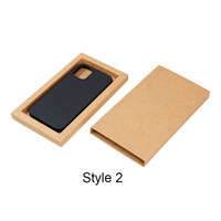 Boîte d'emballage pour téléphone portable en kraft recyclable écologique avec logo personnalisé imprimé