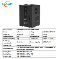 Machine à étincelles froides mini Sailwin 350W à batterie, télécommande, machine à étincelles à batterie pour spectacle, concert, DJ, fête, mariage