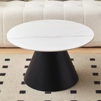 Ensemble de table basse 2 pièces nordique minimaliste moderne blanc crème meubles de maison de salon créatifs avec combinaisons latérales