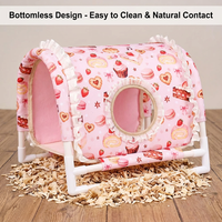 Nouveau Nid Douillet Hiver Motif Noël pour Petits Animaux – Hamac Glider Direct Usine pour Hamsters et Cochons d'Inde