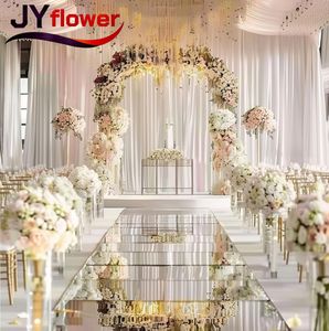 Décoration de fond en tissu réaliste avec des roses, des pivoines et des orchidées, rangée de fleurs suspendues pour mariage, fête, rentrée scolaire - Product Image 2