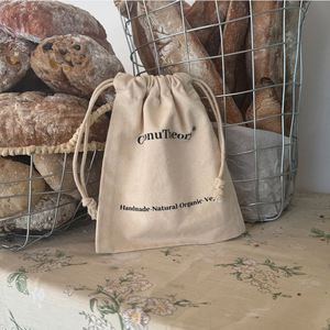Organic Cotton Biodegradable Durable GOTS Certified Cosmetic <b>Drawstring</b> <b>Bag</b> for Skincare Makeup Gift Craft Stickers Packaging - Product Image 4