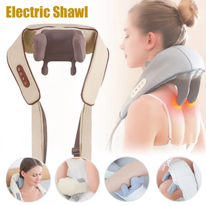 Cinturón de vibración para el cuello, masaje de hombros y cintura, masajeador relajante muscular portátil, máquina de masaje para aliviar el dolor de cuello y hombros - Product Image 2