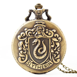 Montre de poche pour les Serpentards, 45 mm, vintage, à quartz, avec couvercle rabattable, montre pendentif décontractée à quartz, motif dessin animé - Product Image 1