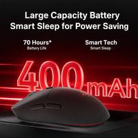WooKing GM Factory Grosir OEM Logo Kustom Mouse Gaming Nirkabel Dual Mode 1600 DPI Isi Ulang rgb mouse nirkabel