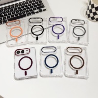 Étui pliable ultra-fin en TPU magnétique transparent en acrylique, antichoc, anti-traces de doigts, compatible avec la charge sans fil pour 18 objectifs complets