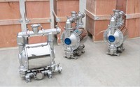 Pompe à double diaphragme sanitaire en acier inoxydable 304/316L de qualité alimentaire haute pression, actionnée par air, pour le traitement de l'eau potable