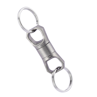 Portachiavi Universale Girevole in Titanio, Accessorio per Collana, Portachiavi EDC Portatile, Antifurto per Esterni