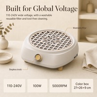 Machine d'aspiration de poussière d'ongles au design vintage avec personnalisation de marque, rechargeable, vente en gros d'usine pour les techniciennes en manucure