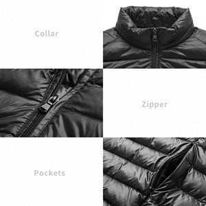 Gilet en duvet léger pour <span class=keywords><strong>homme</strong></span>, pliable pour la chaleur, veste <span class=keywords><strong>sans</strong></span> manches pour l'extérieur en hiver, idéal pour les voyages et la course à pied. - Product Image 2