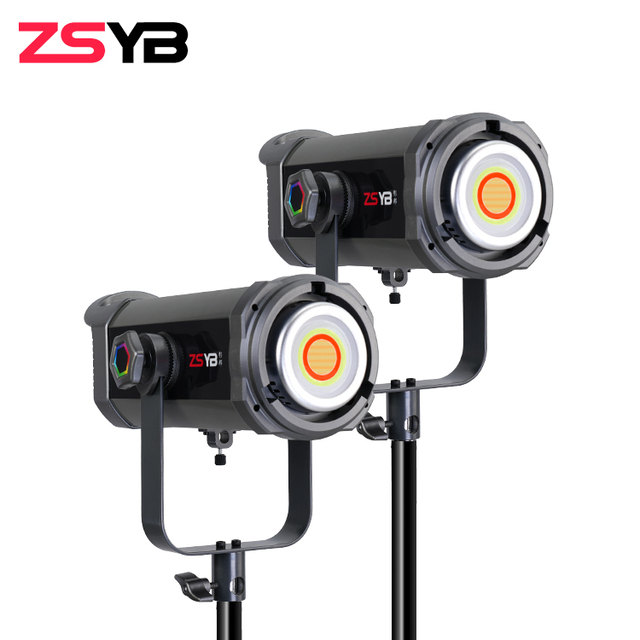 ZSYB LED Light Studio Video Photo Shooting 2700-6500K Photography COB Light Remote Control 200W RGB Led Photography Light