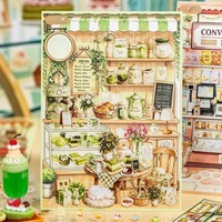24 autocollants par paquet, une collection d'autocollants de paysages DIY mettant en scène des lieux touristiques et des restaurants locaux, déballez-les et faites preuve de créativité