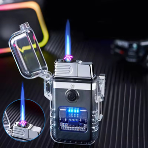 Briquets électriques USB Kits de fumeurs Outils d'<span class=keywords><strong>extraction</strong></span> de feu sûrs Logo personnalisé Briquet en métal coupe-vent pour cigarettes Cadeaux d'affaires - Product Image 6