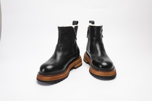 Bottes de neige d'automne et d'hiver en cuir véritable pour hommes, bottes élégantes en laine, bottes d'extérieur à semelle épaisse antidérapantes - Product Image 5