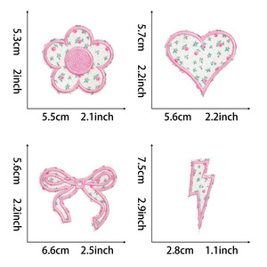 Bel modello di fiore rosa blu A-Z <span class=keywords><strong>disegno</strong></span> <span class=keywords><strong>alfabeto</strong></span> ferro su lettera ricamata Patch Applique per abbigliamento per bambini - Product Image 4
