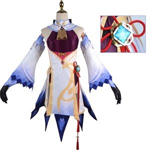 Costume de cosplay Ganyu Genshin Impact pour adultes/enfants, perruque, chaussures, tenue, robe Lolita, costume de fête d'Halloween Ganyu - Product Image 2