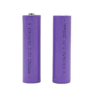 Batterie cylindrique 2500mAh 3.7v 18650 batterie rechargeable li-ion pour équipements intelligents