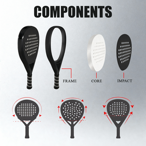 Aerokun Sport Premium Kwaliteit Oem Custom 3K 12K 18K Koolstofvezel Padel Racket Professionele Fabrikanten Afdrukken - Product Image 3