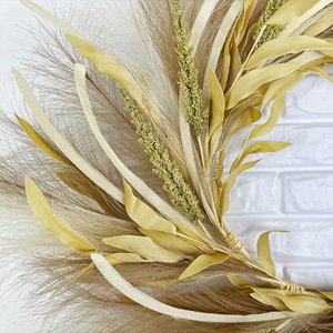 Última Novedad en Flores y Plantas Secas, Corona Artificial de Pampas para Decoración de Puerta Principal, Corona Artificial de Pampas Otoñal - Product Image 5