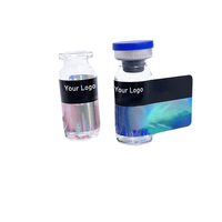 Étiquettes adhésives pour flacons de 3 ml, 5 ml, 10 ml, étiquettes en vinyle pour emballages cosmétiques, peptides, forme rectangulaire, gaufrage/débossage