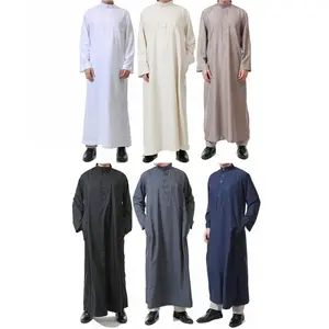 Abaya müslüman liturgy khadi geleneksel ramazan namaz Dubai müslüman Thobe etnik İslam giyim erkekler