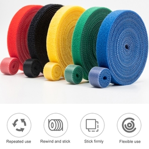 Muestra <span class=keywords><strong>gratis</strong></span> 1,2 cm 3M Reutilizable y dividible Gancho y bucle Cable Bridas Organizador de cables - Product Image 2