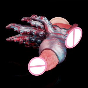 <b>Silicone</b> open-end Penis Sleeve with tentacle texture sex grinder for Clitoral friction fantasy knot penis enlarger for couples - Product Image 2