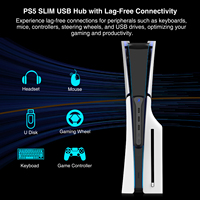 Honcam 5 ports USB supplémentaires Hub Slim Console 3 USB-A 2 USB-C Extender Accessoires pour Playstation 5 Slim