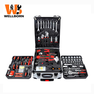 Cassetta degli Attrezzi Portatile Multifunzionale, Set di Utensili Manuali Impermeabili in Metallo, Personalizzabile OEM per Riparazioni <span class=keywords><strong>Auto</strong></span> - Product Image 1