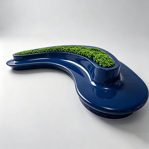 Banc-jardinière GRC personnalisé résistant aux intempéries, mobilier paysager avec jardinière intégrée pour parc urbain - Product Image 4